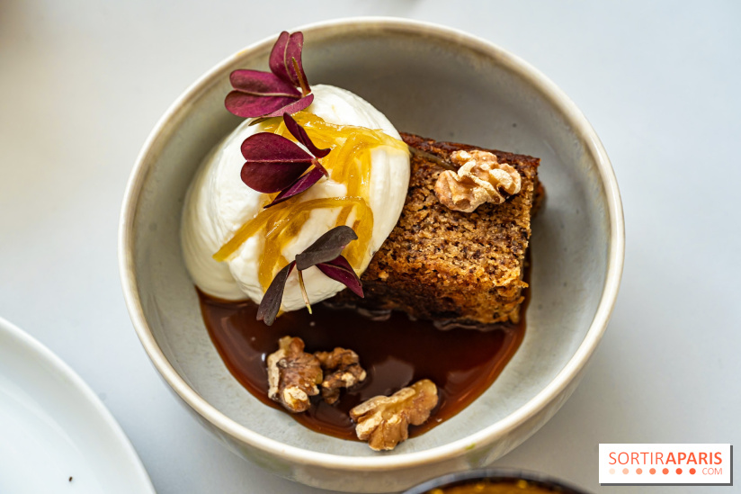 Le Café Mirette, l'excellent resto à la Fondation Pernod, côté Gare Saint-Lazare - financier aux noix