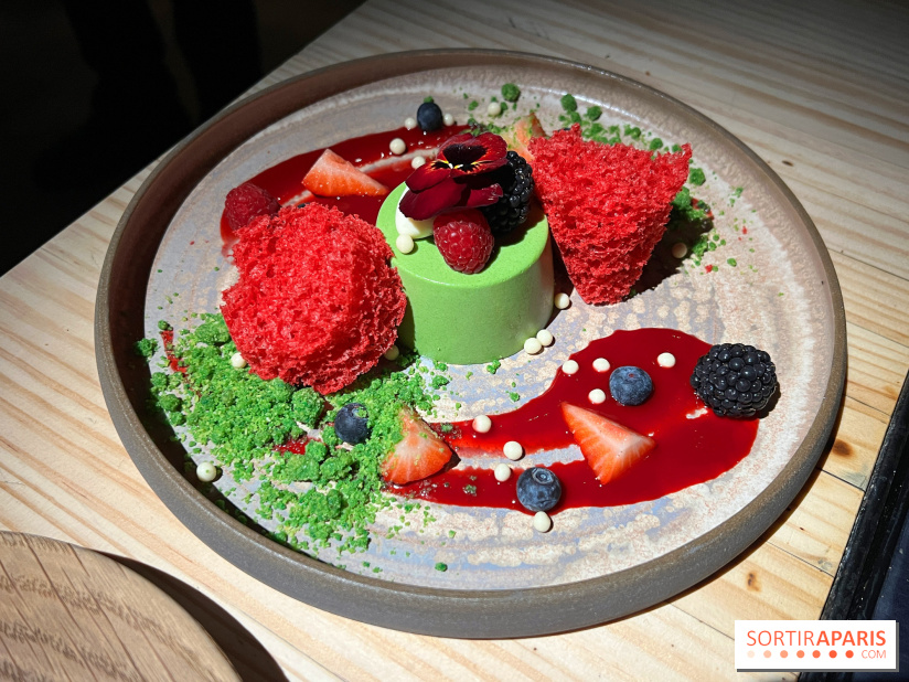 Marie Akaneya - Dessert matcha et fruits