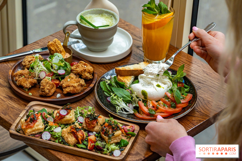Fu Patisserie et coffee shop Paris 13e - burrata au basilic thaï