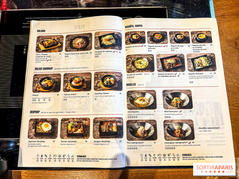 Hwaro Grill, le barbecue Coréen Paris 15e - carte - menu