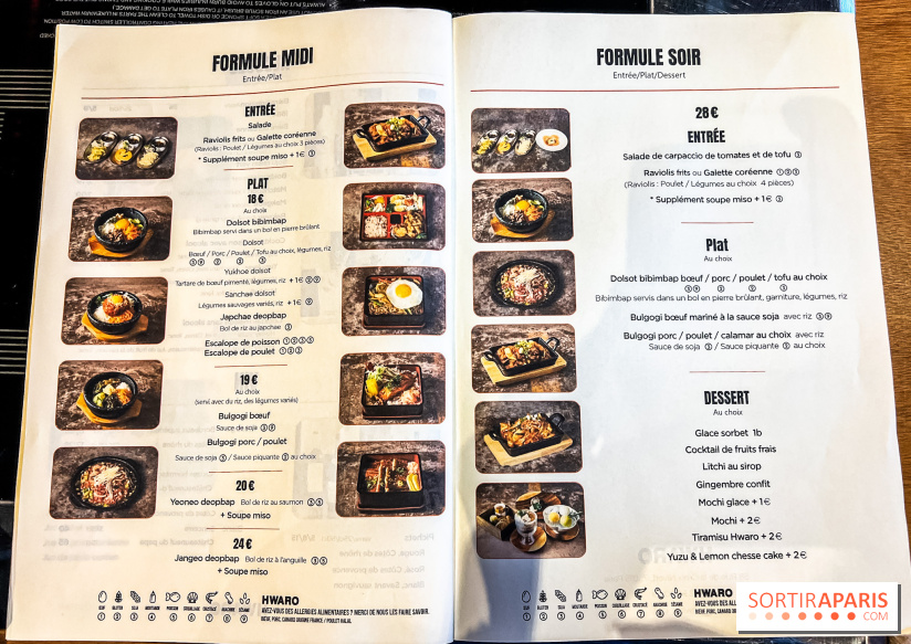 Hwaro Grill, le barbecue Coréen Paris 15e - carte - menu