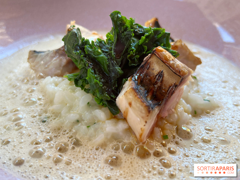 Petit Boutary - Risotto, chou kale, maquereau flambé