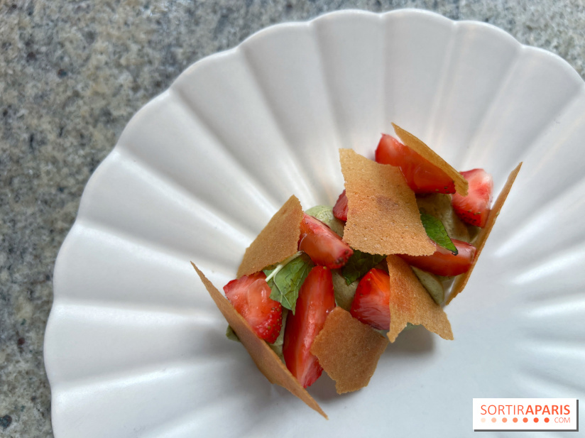 La Table des Résistants - Dessert fraises et menthe