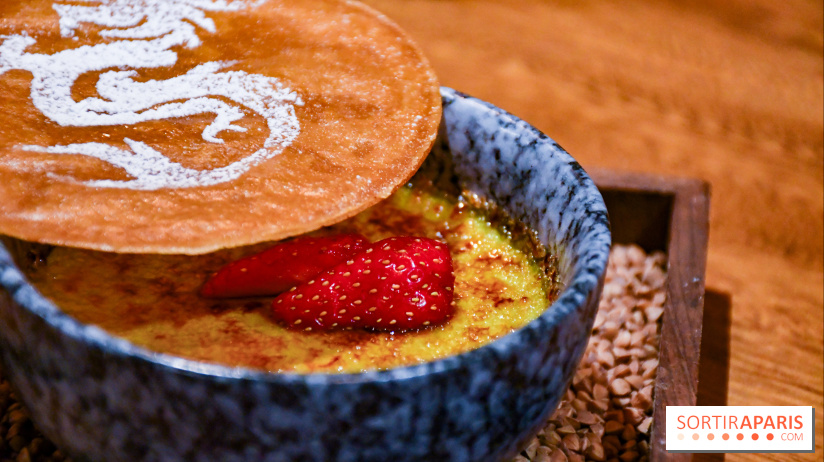 Madame Fan, le restaurant gastronomique chinois à Paris - crème brûlée au Pandan - dessert