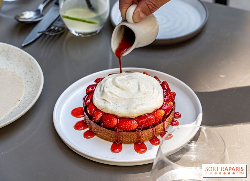 Fana Bistrot, le restaurant bistronomique du 18e avec terrasse et vue Sacré Cœur -  tarte aux fraises