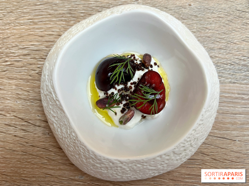 ERH - Burrata, cerise, moutarde torréfiée