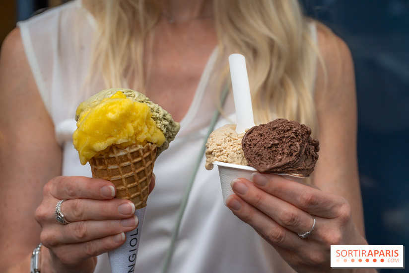 Angiolo, le glacier de Saint-Germain-des-Près - les photos -  pot et cornet