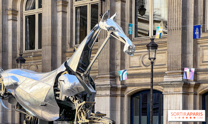 ZEUS, cheval métallique de la cérémonie d'ouverture des JO de Paris 2024 à l'Hôtel de Ville - image00012