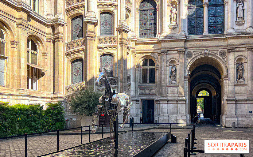 ZEUS, cheval métallique de la cérémonie d'ouverture des JO de Paris 2024 à l'Hôtel de Ville - image00029
