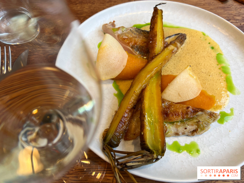 Erso - Pintade, patade douce, carottes fanes, pickles