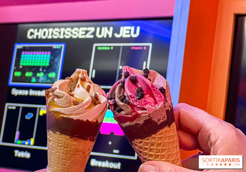 Gamebar î-cone-ique : un pop up hybride entre bar à glaces & bar à jeux d'arcade à Paris