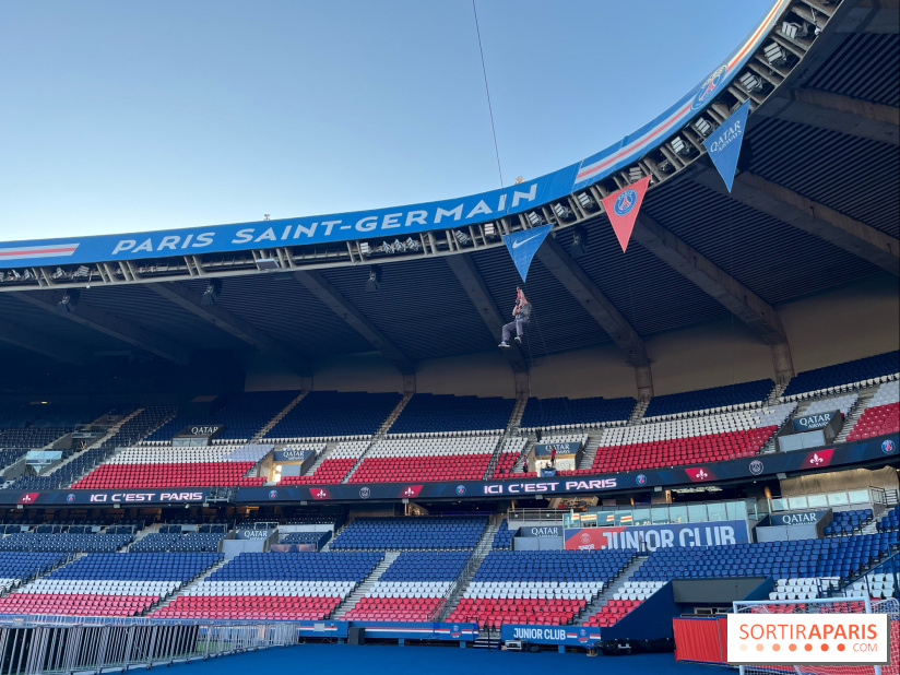 Tyrolienne au Parc des Princes
