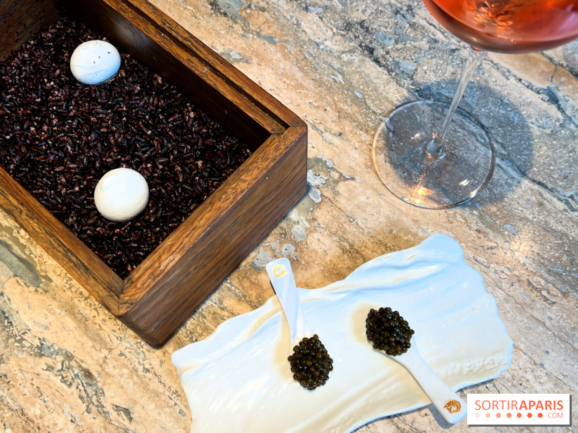 Restaurant Alan Geaam - Meringue de caviar et labneh