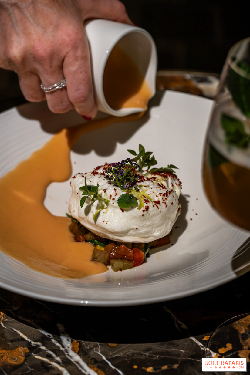 Maison Delano restaurant et terrasse cachée Paris 8e - tomates en 3 textures
