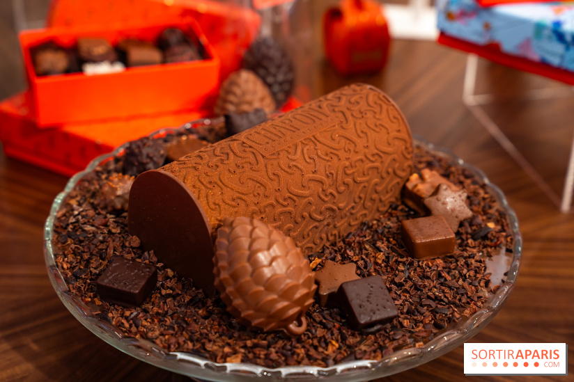 Bûche de Noël et créations de fête de Chapon 2025 - A7C07434