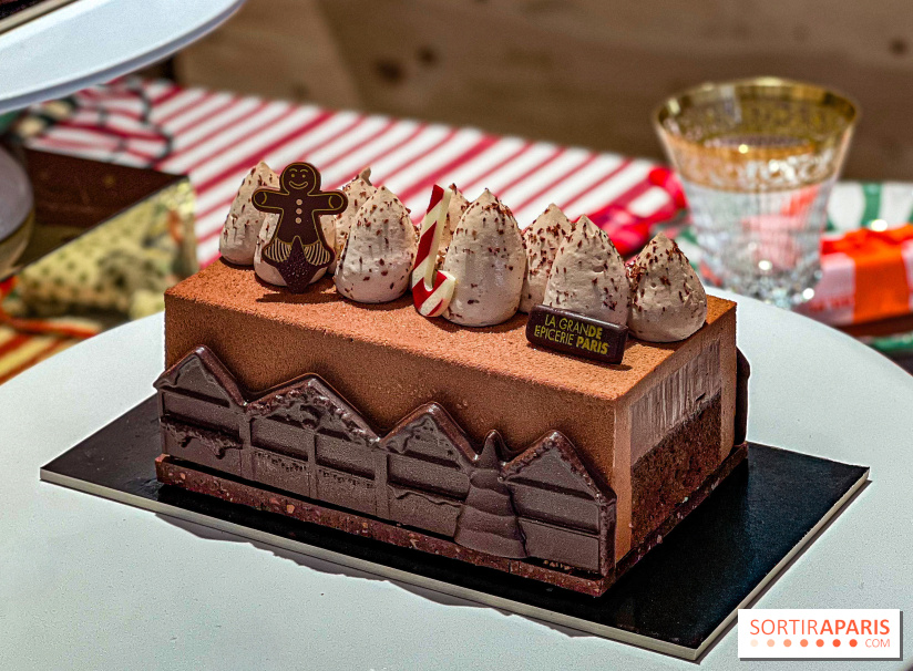 Bûches de Noël 2025 de La Grande Epicerie de Paris : trois gâteaux dans l'esprit des marchés de Noël