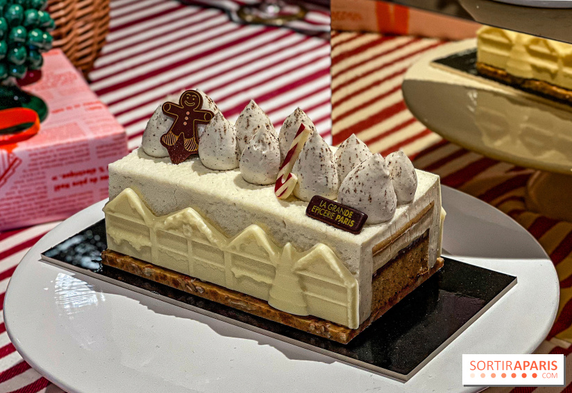 Bûches de Noël 2025 de La Grande Epicerie de Paris : trois gâteaux dans l'esprit des marchés de Noël