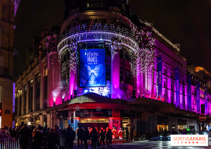 Inauguration des vitrines de Noël du BHV Marais à Paris 2025 avec Vincent Niclo et Vitaa - photos - A7C01322