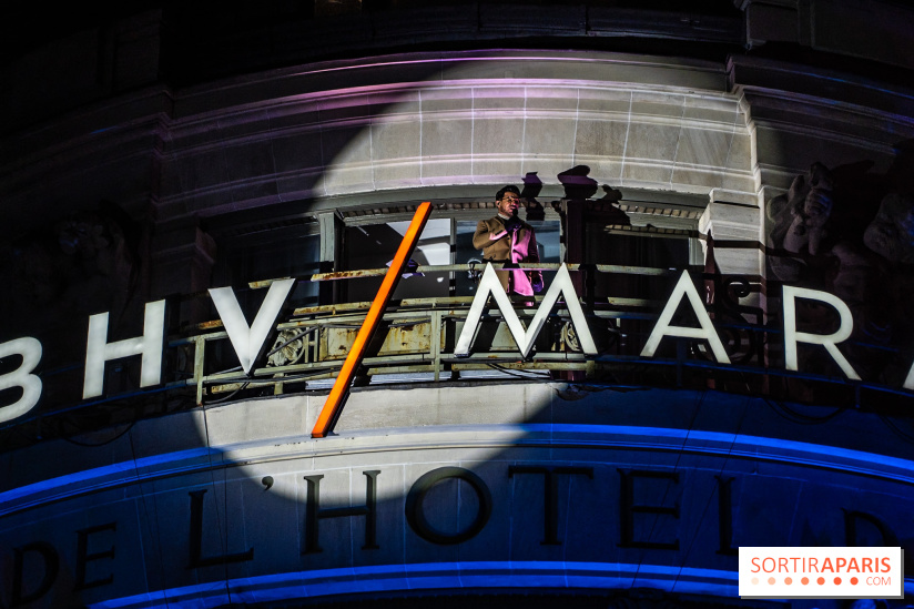 Inauguration des vitrines de Noël du BHV Marais à Paris 2025 avec Vincent Niclo et Vitaa - photos - A7C01352