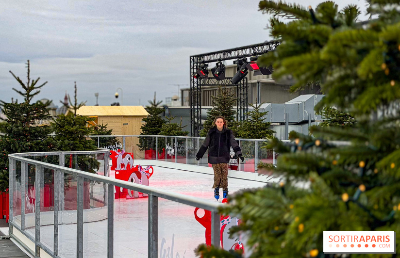 Noël 2025 aux Galeries Lafayette Haussmann : une patinoire éphémère sur les toits de Paris
