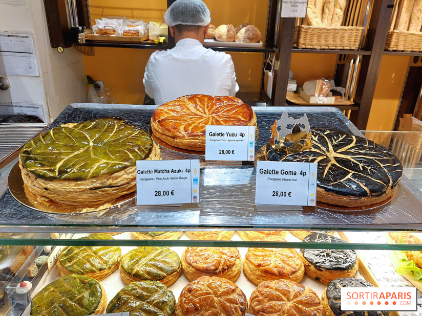 Aki Boulangerie : nos photos de sa galette des rois au sésame noir - Galette Aki Boulangerie 5