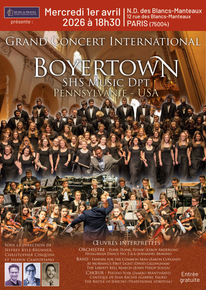 Voix et musiciens de Boyertown (USA) en concert au cœur du Marais