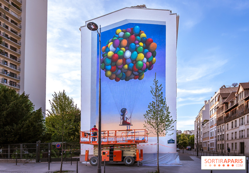 Seth et sa nouvelle fresque street-art XXL  Paris 13e - photos - A7200152