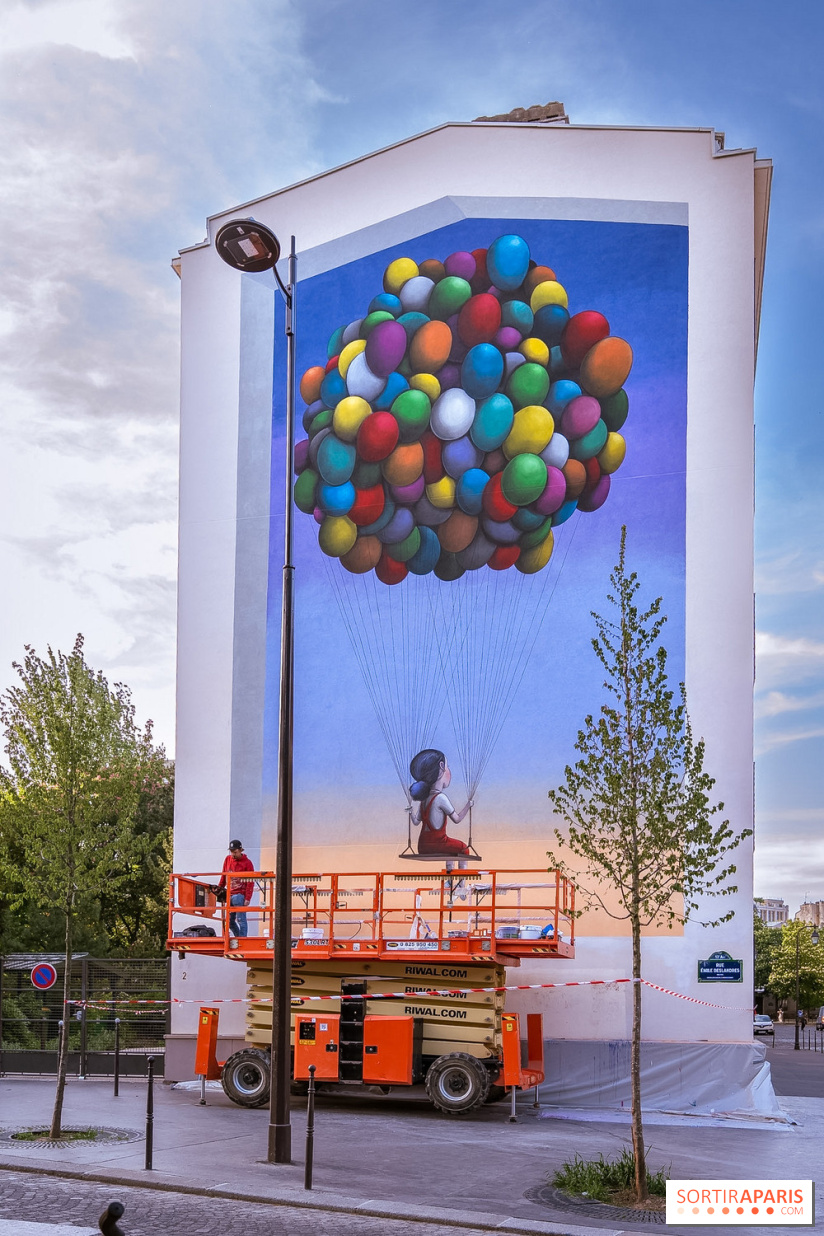 Seth et sa nouvelle fresque street-art XXL  Paris 13e - photos - A7200149