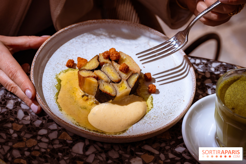 La terrasse du Rivié au Hoxton Paris - photos - poireaux vinaigrette