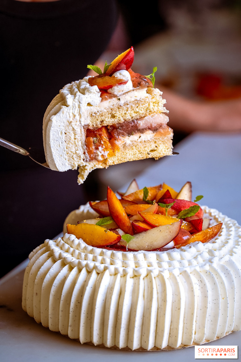 Les pâtisseries de Nour Kandler, la collection estivale en photos - entremets pêche