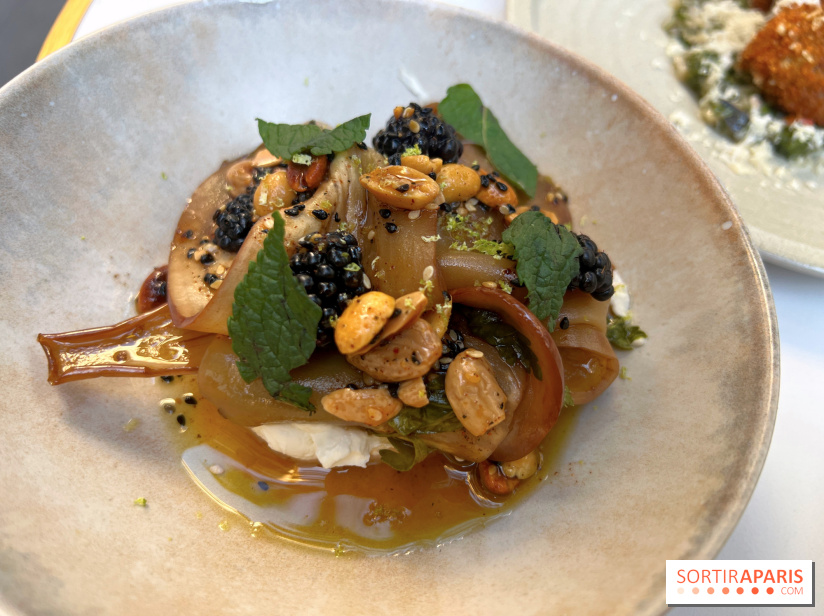 Niní Restaurant - Aubergine marinée, mûres, labneh