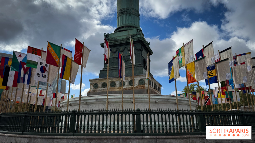La Re-prise de la Bastille, 196 drapeaux recyclés autour de la Colonne de Juillet pour la Paris Design Week 2026