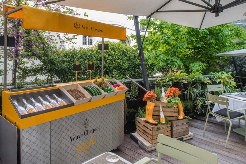 La Table du Huit ouvre son potager Veuve Clicquot en terrasse