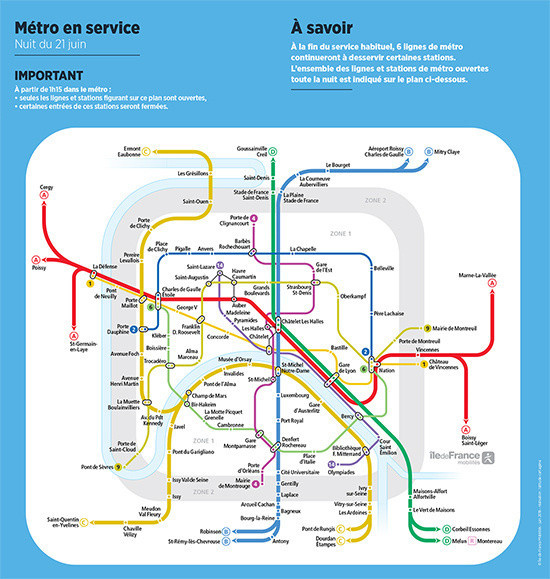 Fête de la Musique 2018 : les transports en service toute la nuit en île de France