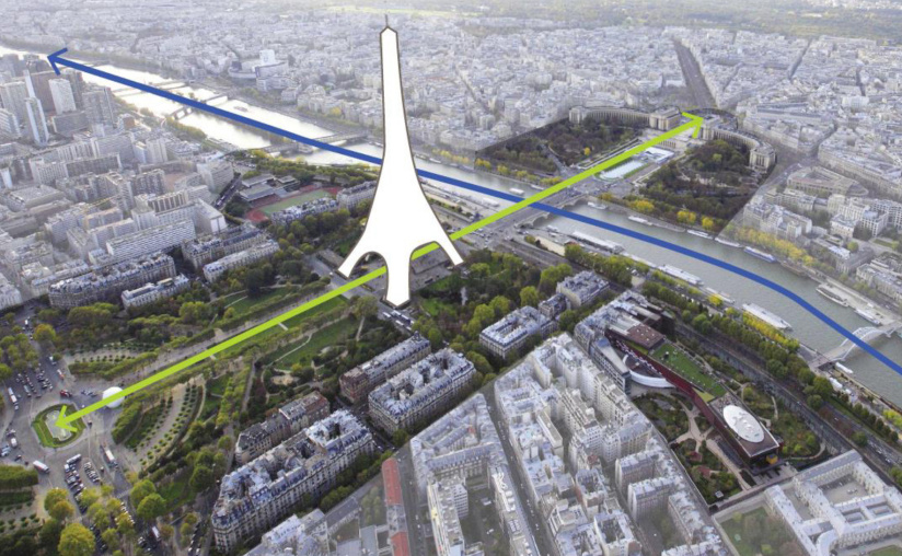 La Tour Eiffel reliée au Trocadéro par un jardin avant 2024
