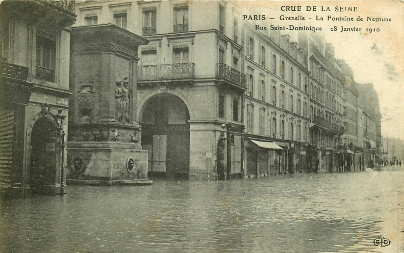 Le saviez-vous ? La Fontaine de Mars ou Fontaine du Gros-Caillou, est le témoin de la crue de 1910