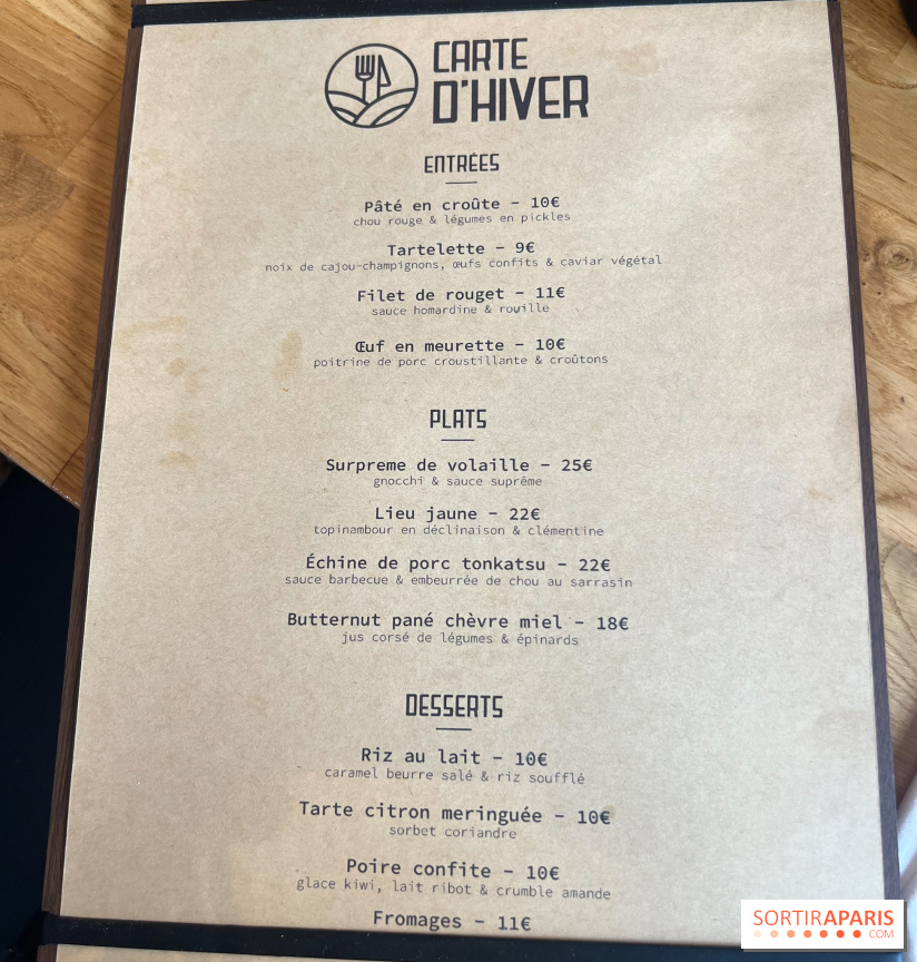 Le Brouard, le nouveau restaurant bistronomique abordable de Simon Flaouter en Val-de-Marne - la carte - le menu