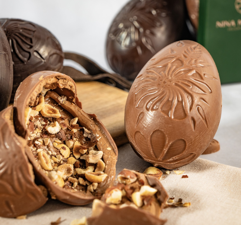 Le gâteau et chocolat de Pâques de Nina Métayer 2024, Pisanki et Nénuphar au programme