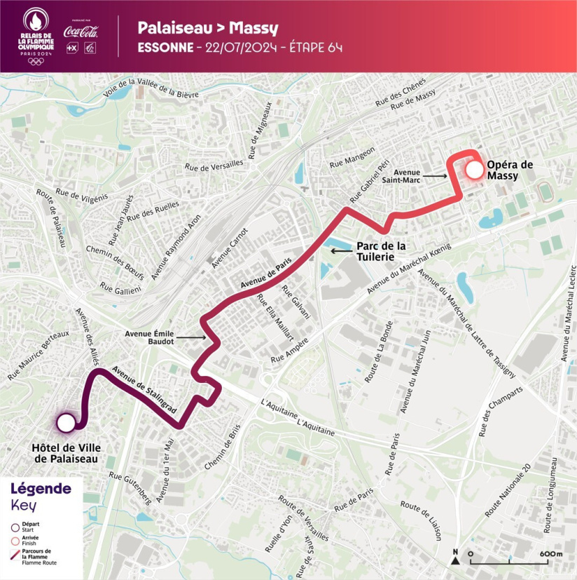 JO Paris 2024 : Le Parcours détaillé de la flamme Olympique en Essonne - Massy Palaiseau
