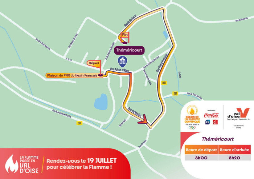 JO Paris 2024 : Parcours de la flamme Olympique dans le Val d’Oise - Théméricourt 