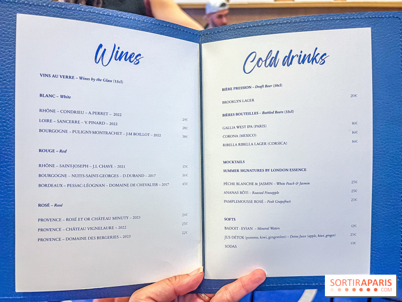 Découvrez le Sport bar caché du George V pendant les JO Paris 2024 - carte - menu