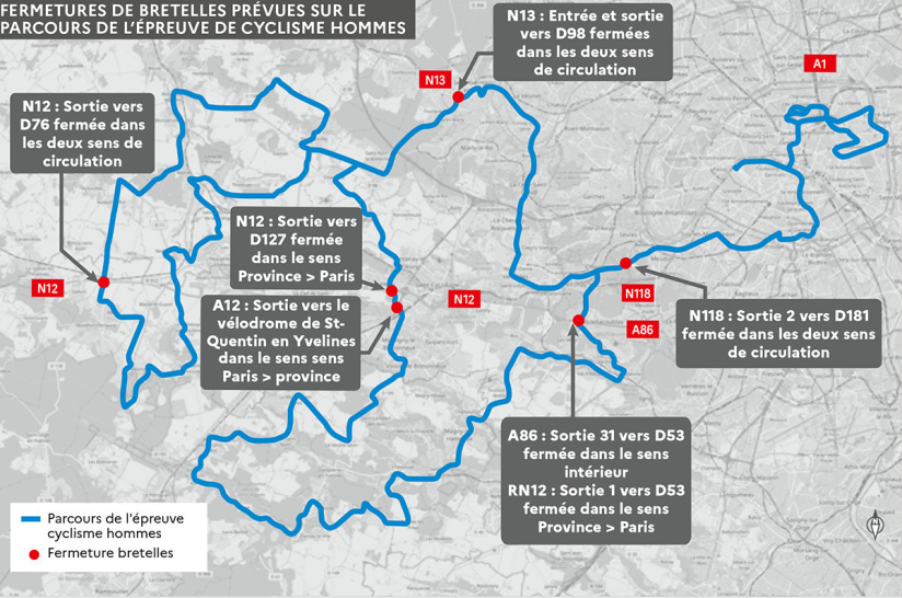 JO Paris 2024 : Attention aux restrictions de circulation ce week-end pour le Cyclisme