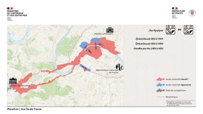 JO Paris 2024: The traffic restrictions of the marathon for Tous de Paris to Versailles