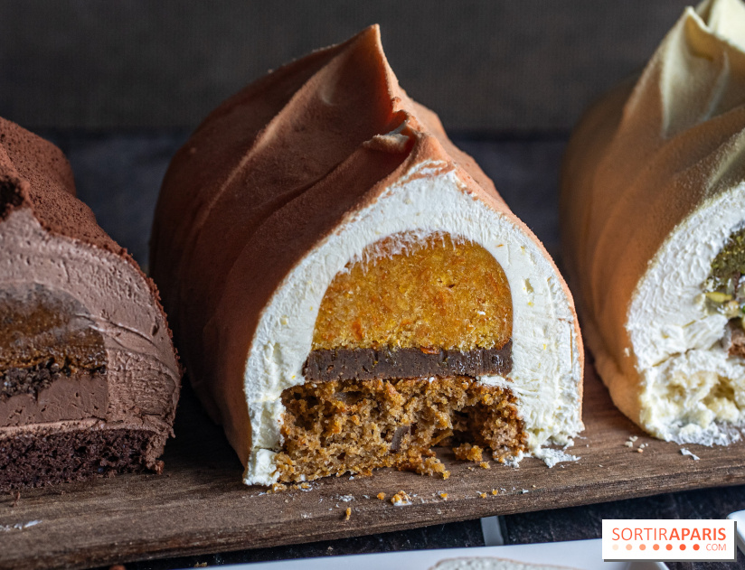 La bûche cheese cake agrumes et pécan du Jardin Sucré 2024