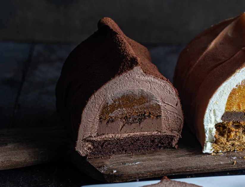 La bûche de Noël chocolat de Jardin Sucré