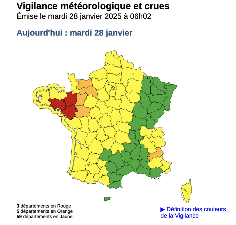 Tempête Herminia : Paris et l'Île-de-France en vigilance jaune pour vent violent ce mardi
