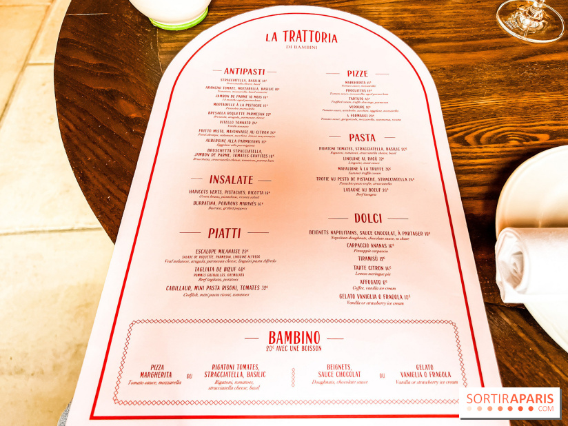 La Trattoria Di Bambini, le restaurant italien de la Ferme de l'Abbaye des Vaux de Cernay