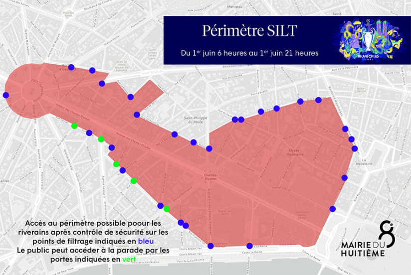 Parade du PSG sur les Champs : les restrictions de sécurité et routes fermées