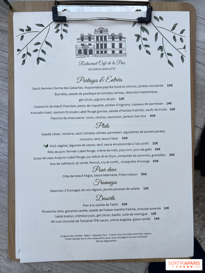 Le Café de la Paix, le restaurant convivial de Bourron-Marlotte