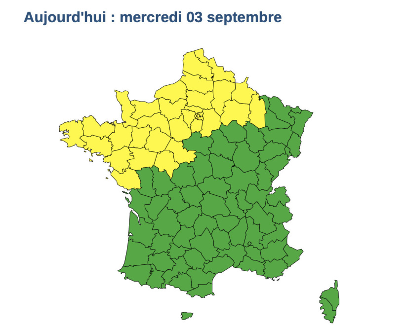 Orages et vents, vigilance jaune à Paris et en Ile-de-France ce mercredi 3 septembre